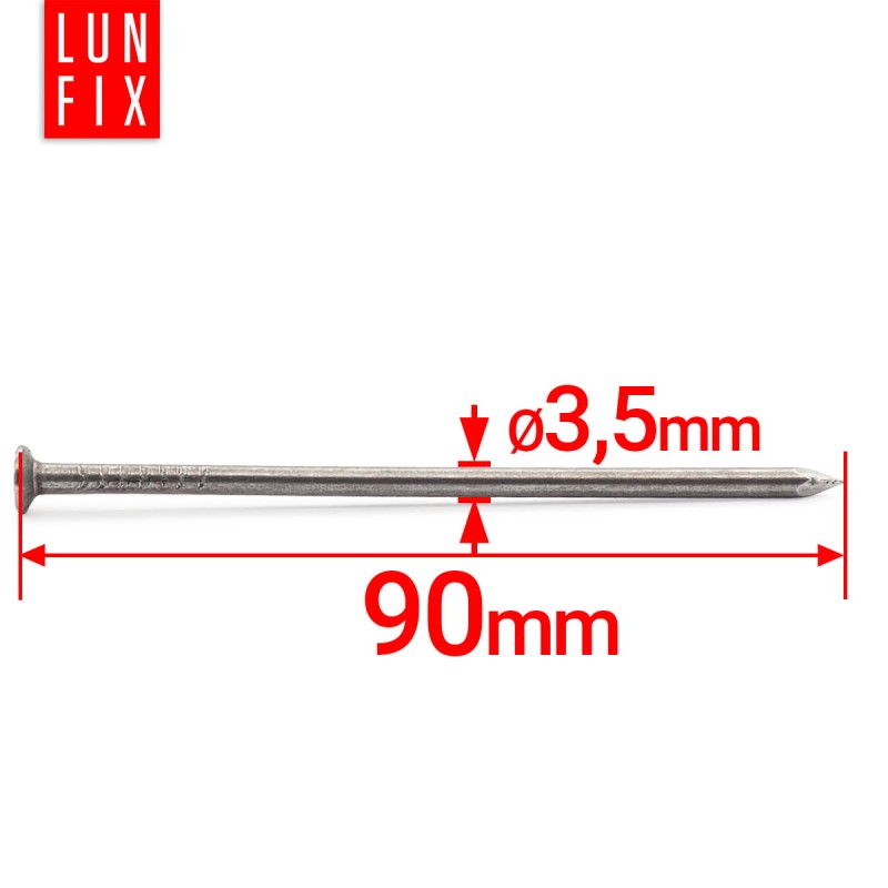 Gwoździe budowlane 3,4x90 mm 3,5" czarne 5kg