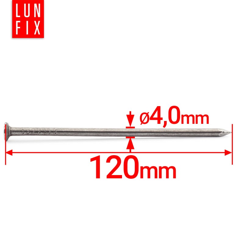 Gwoździe budowlane 4x120 mm czarne 5kg