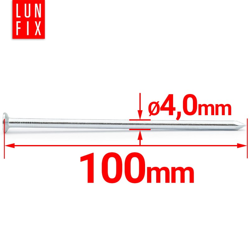 Gwoździe budowlane 4x100 mm 4 cale ocynkowane 1kg