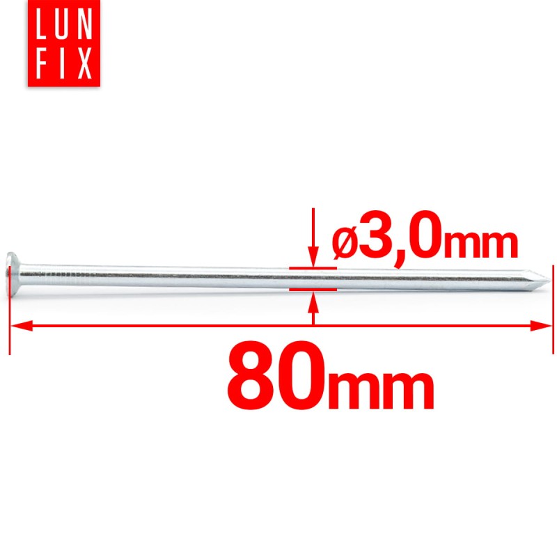 Gwoździe budowlane 3x80 mm 3 cale ocynkowane 5kg