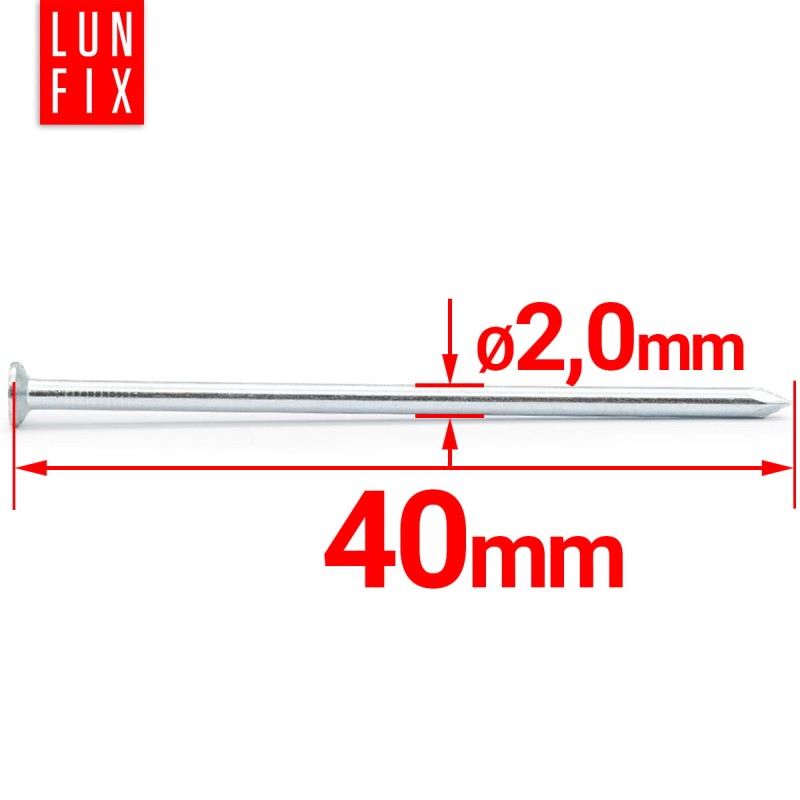 Gwoździe budowlane 2x40 mm 1,5" ocynkowane 5kg