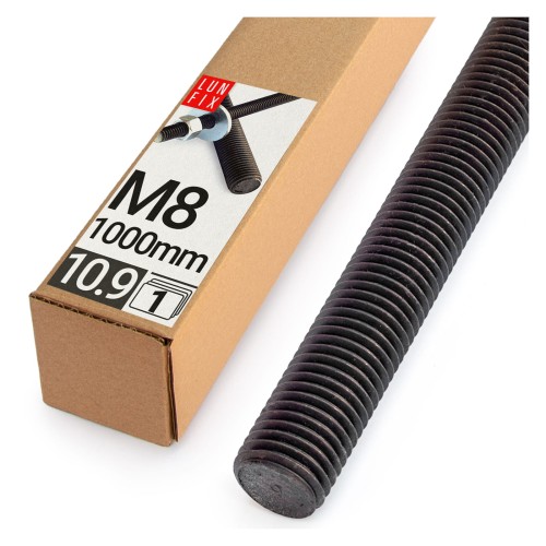 Tige filetée M8 1000 mm galvanisée noir 1 pièce - LUN FIX