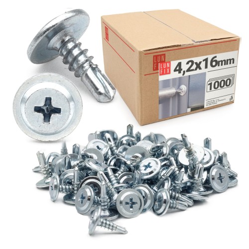 Vis autoperceuses pour métal 4,2x16 mm WSPC acier - LUN FIX