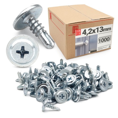 Vis autoperceuses pour métal 4,2x13 mm WSPC acier - LUN FIX