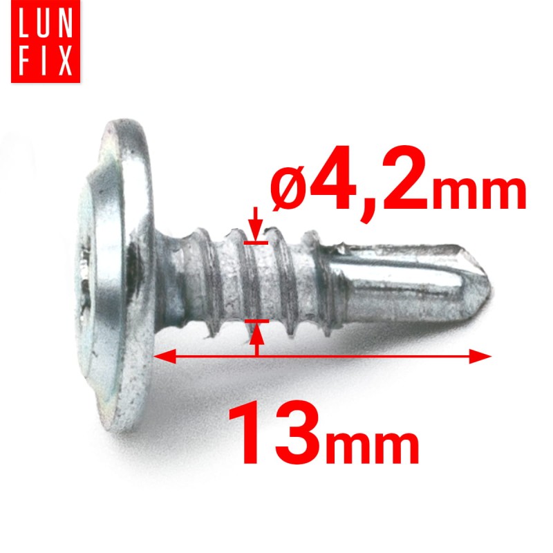 Wkręty samowiercące 4,2x13mm podkładkowe do metalu WSPC 1000szt.
