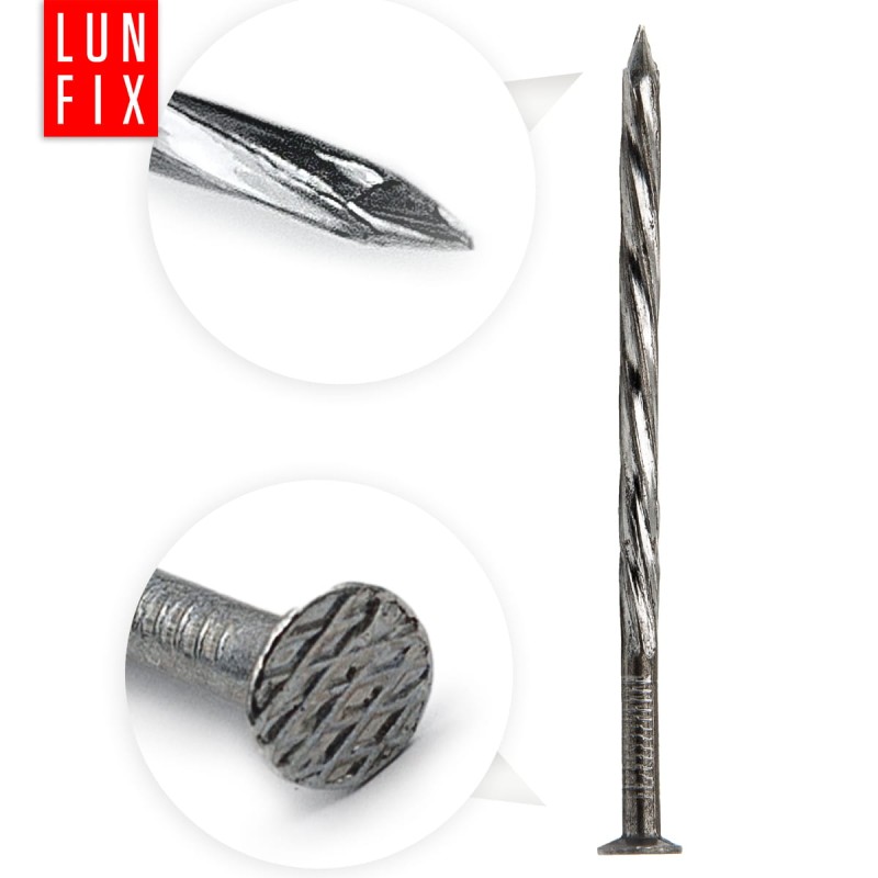 Gwoździe skręcane 3x80 mm 3 cale czarne 1kg