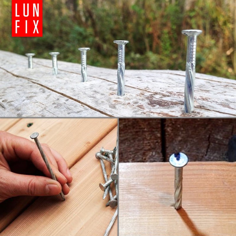 Gwoździe skręcane 3x70 mm czarne 1kg