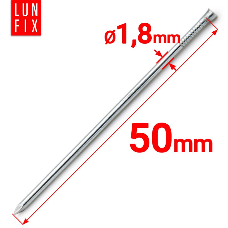 Gwoździe stolarskie 1,8x50mm srebrne ocynkowane 1kg
