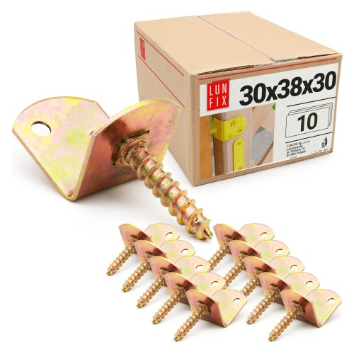 Équerre pour pergola 30x38x30 mm 10 pièces - LUN FIX