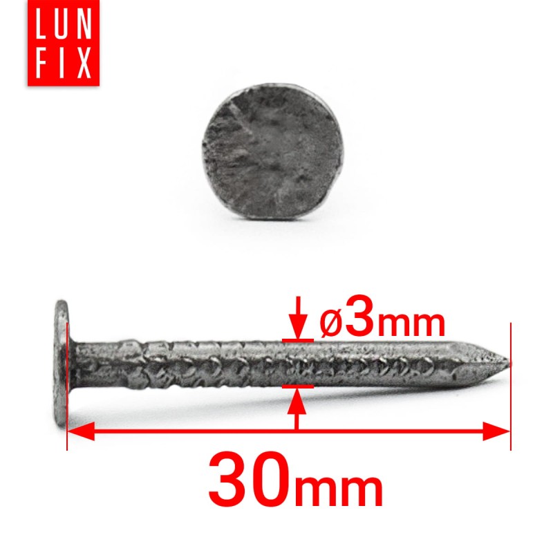 Gwoździe papowe 3x30 mm czarne papiaki 1kg