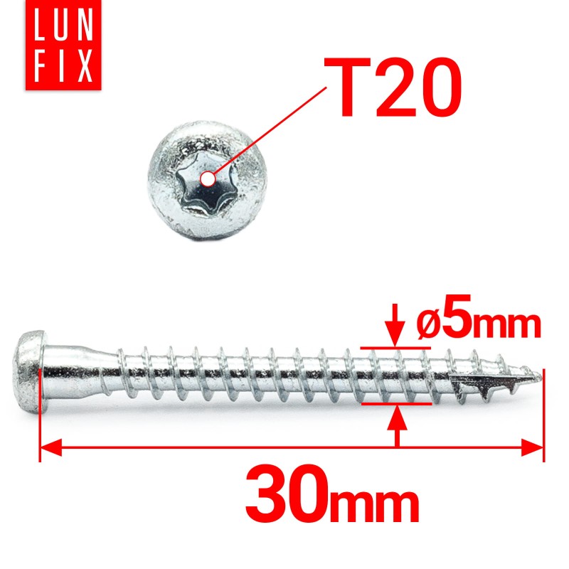 Wkręty ciesielskie Anchor 5x30 do kątowników 25szt.