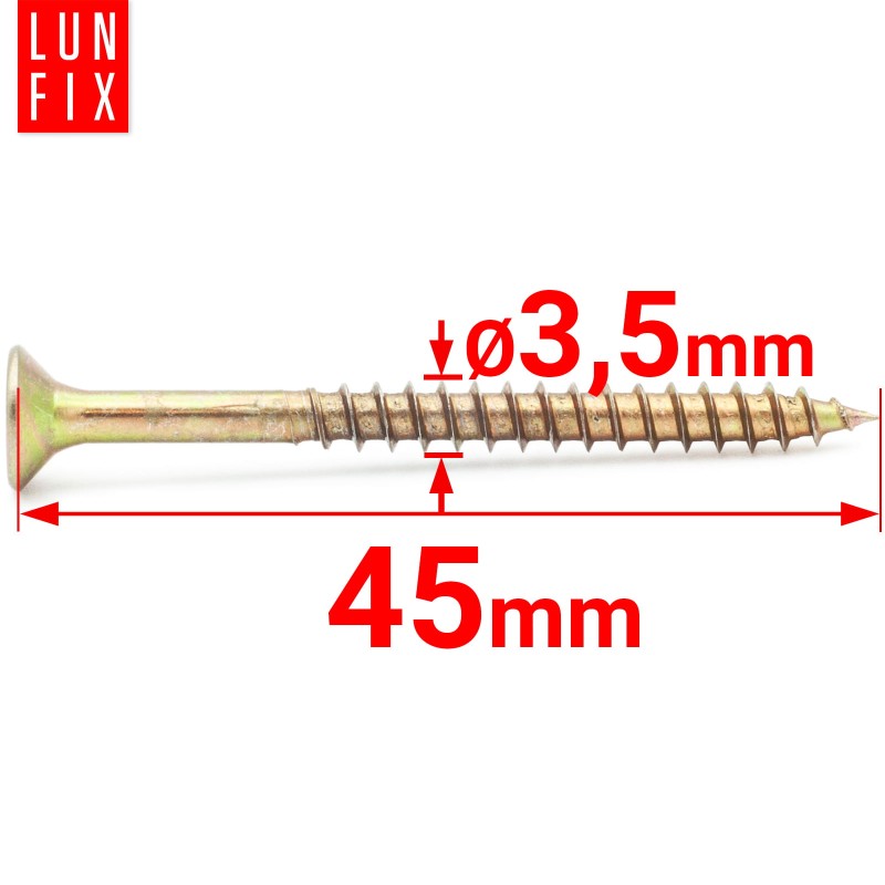 Wkręty uniwersalne 3,5x45 hartowane ocynkowane KDH 1kg