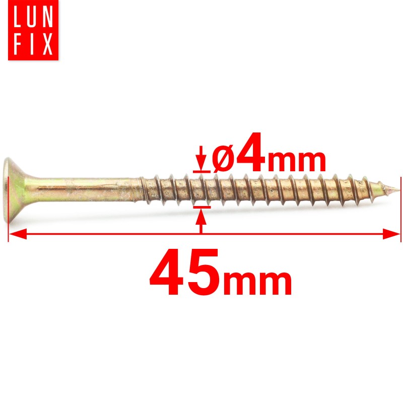 Wkręty uniwersalne 4x45 hartowane ocynkowane KDH 1kg