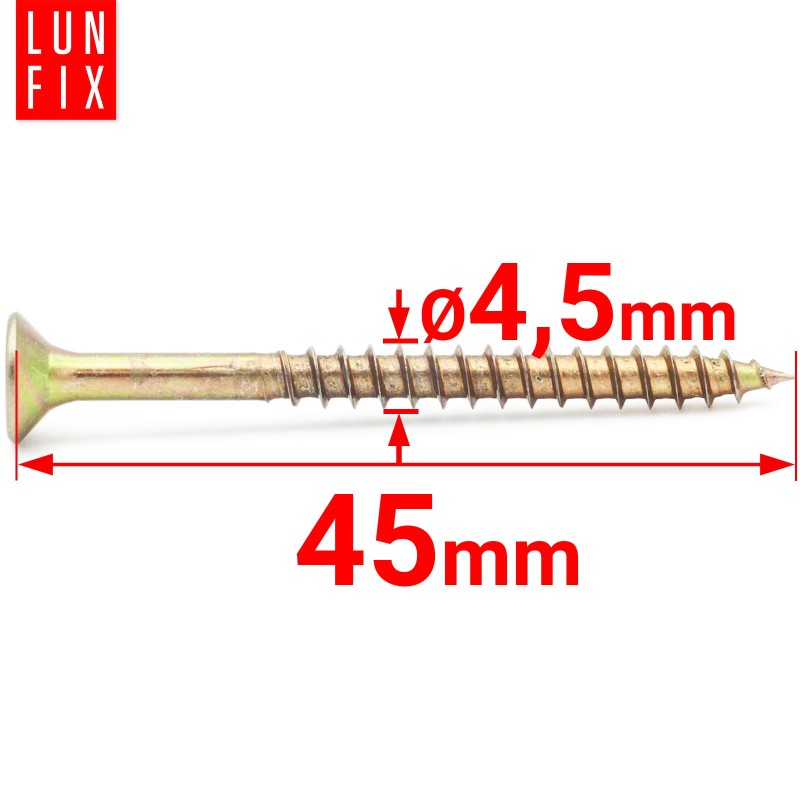 Wkręty uniwersalne 4,5x45 hartowane ocynkowane KDH 300szt.
