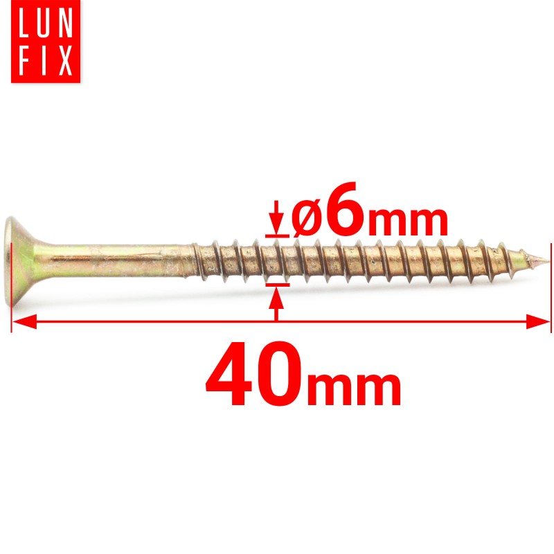 Wkręty uniwersalne 6x40 hartowane ocynkowane KDH 200szt.
