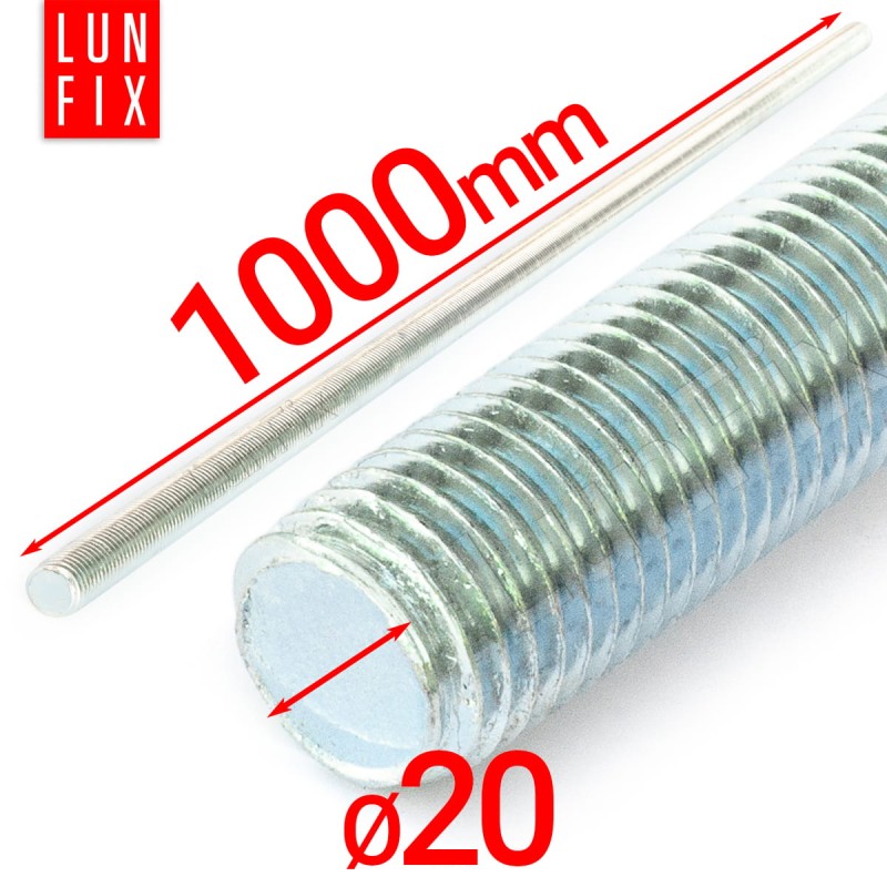 Pręt gwintowany szpilka M20 ocynkowany 1000 mm 10szt.