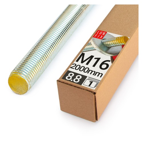 Tige filetée M16 2000 mm galvanisée 1 pièce - LUN FIX