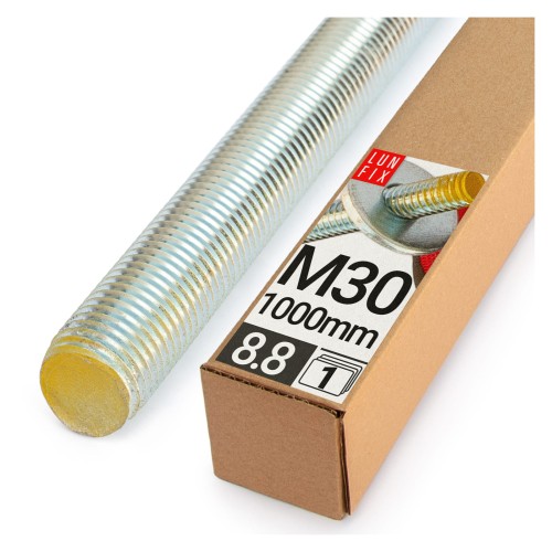 Tige filetée M30 1000 mm galvanisée 1 pièce - LUN FIX