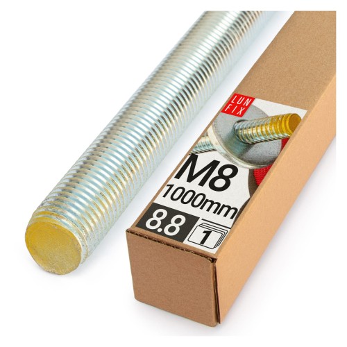 Tige filetée M8 1000 mm galvanisée 1 pièce - LUN FIX