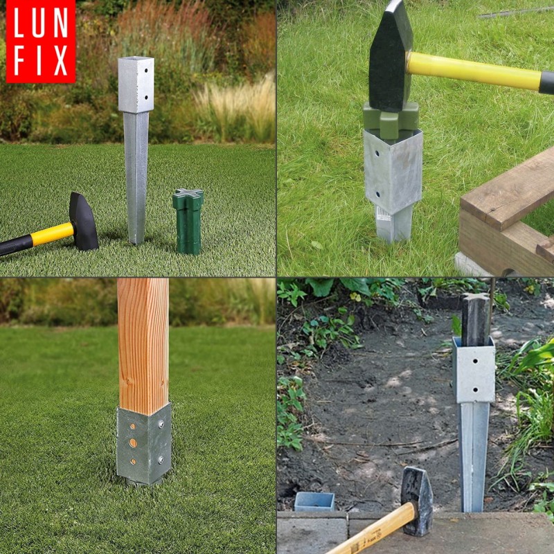 Podstawa słupa wbijana 45x45x2 kotwa 600mm