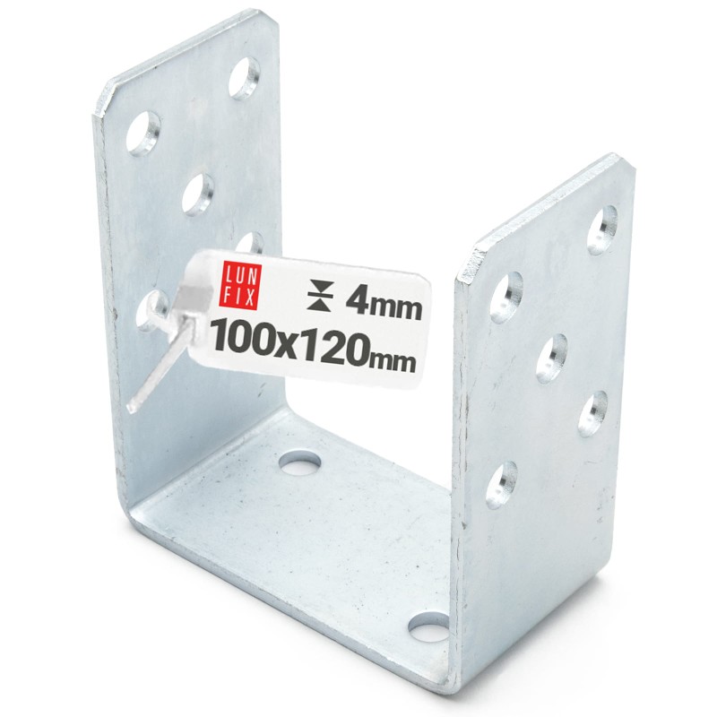 Podstawa słupa typu U 100x120mm kotwa do przykręcania