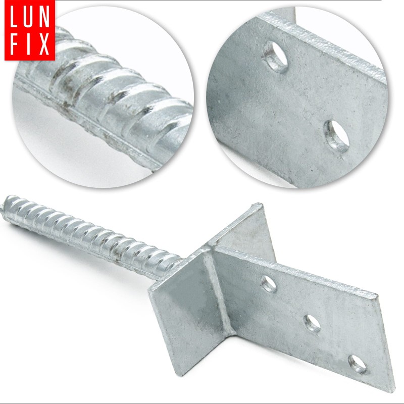 Podstawa słupa wpuszczana 70mm kotwa z prętem do betonu