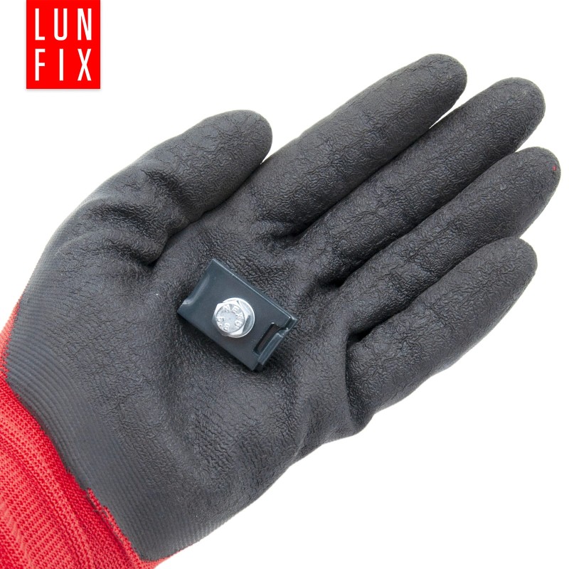 Złączka typu L 6x20 mm zapinka klips do paneli grafit NSO6 10szt.