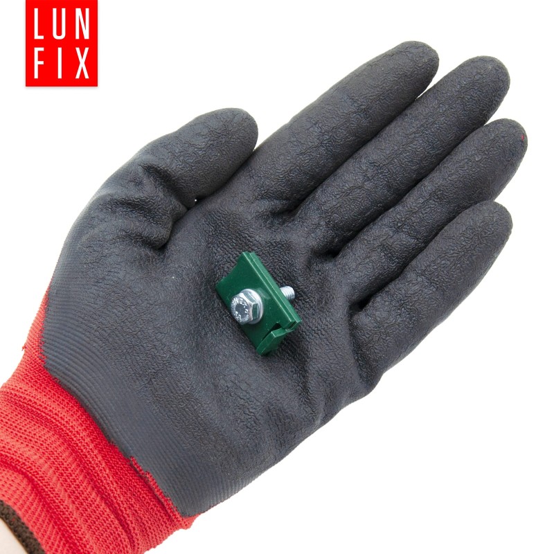 Złączka typu L 6x20 mm zapinka klips do paneli zielona NSO6 10szt.