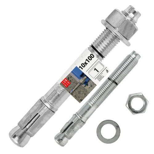 Goujon d’ancrage pour béton M10 100 mm galvanisé 1 pièce - LUN FIX