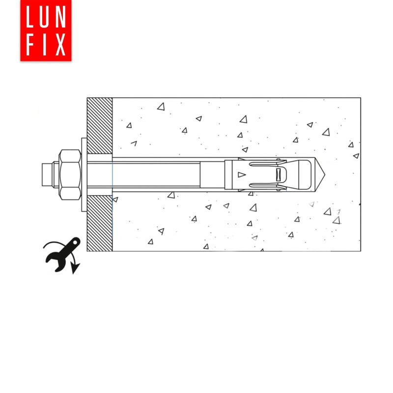 Kotwa ekspresowa do betonu M10 120mm pierścieniowa rozprężana 25szt.