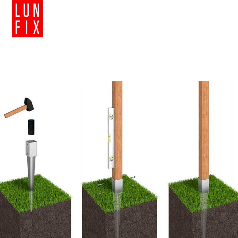 Podstawa słupa wbijana okrągła 100mm 1szt.