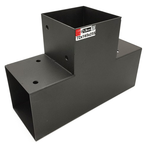 Connecteur pour poutre carrée 70x70 mm 3 extrémités - LUN FIX