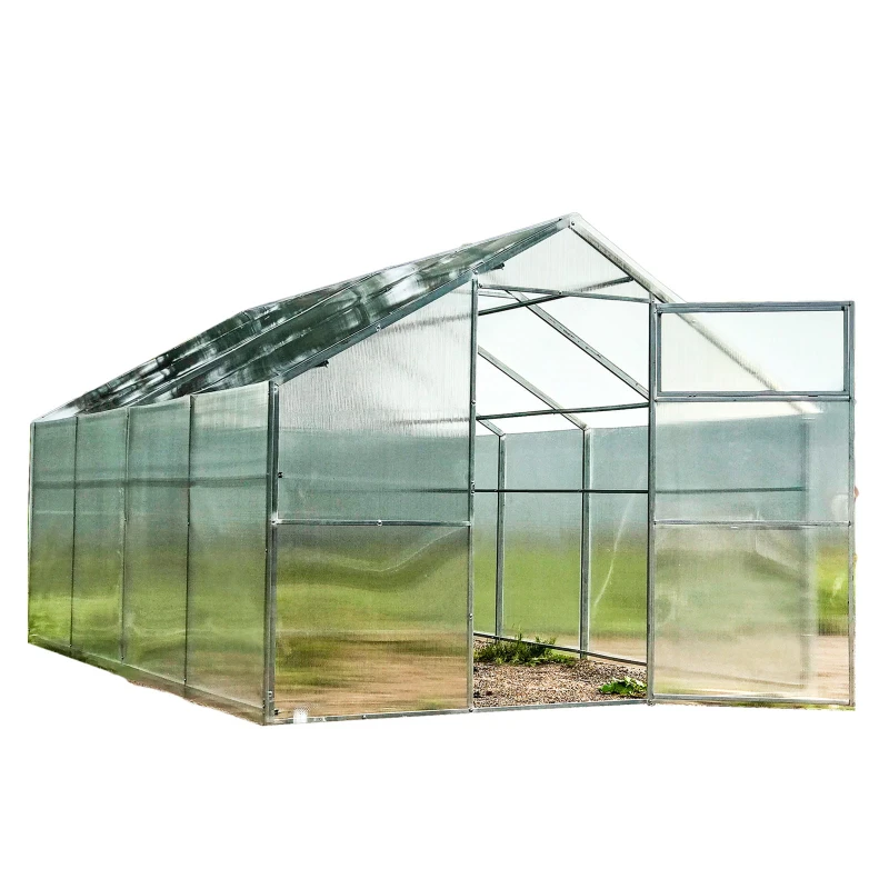 Szklarnia z poliwęglanu 2,8x8m "domek" profil 20x40mm grubość 4mm