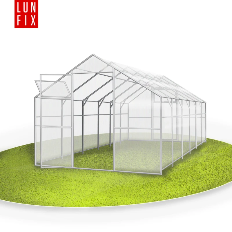 Szklarnia z poliwęglanu 2,8x8m "domek" profil 20x40mm grubość 4mm