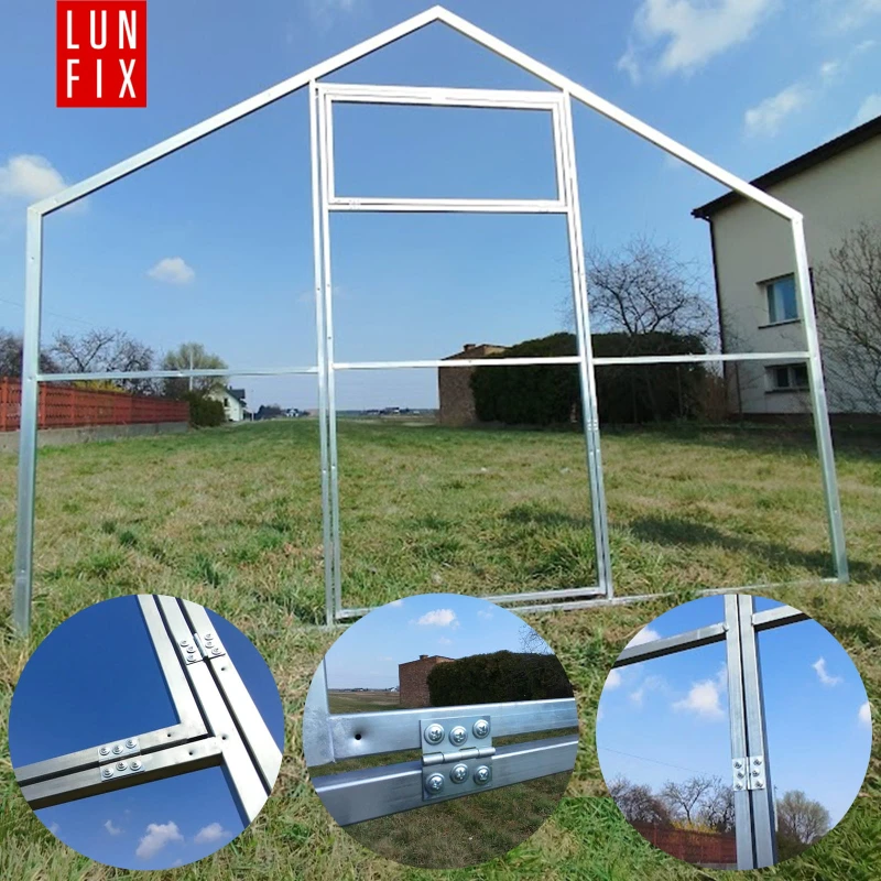 Szklarnia z poliwęglanu 2,8x8m "domek" profil 20x40mm grubość 4mm