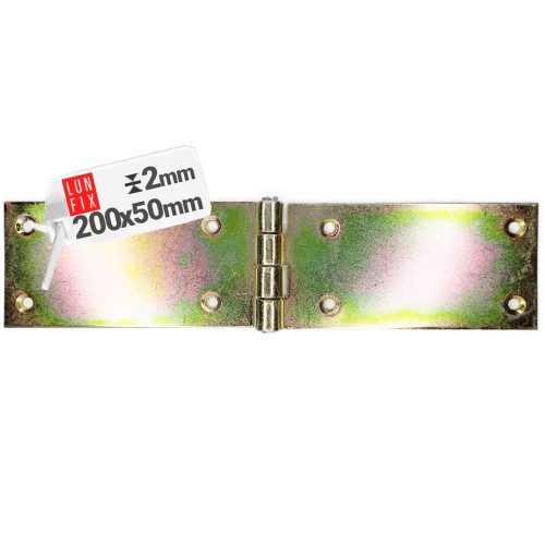 Charnière de fixation 200x50x2 mm 0 mm ZB20 galvanisée - LUN FIX