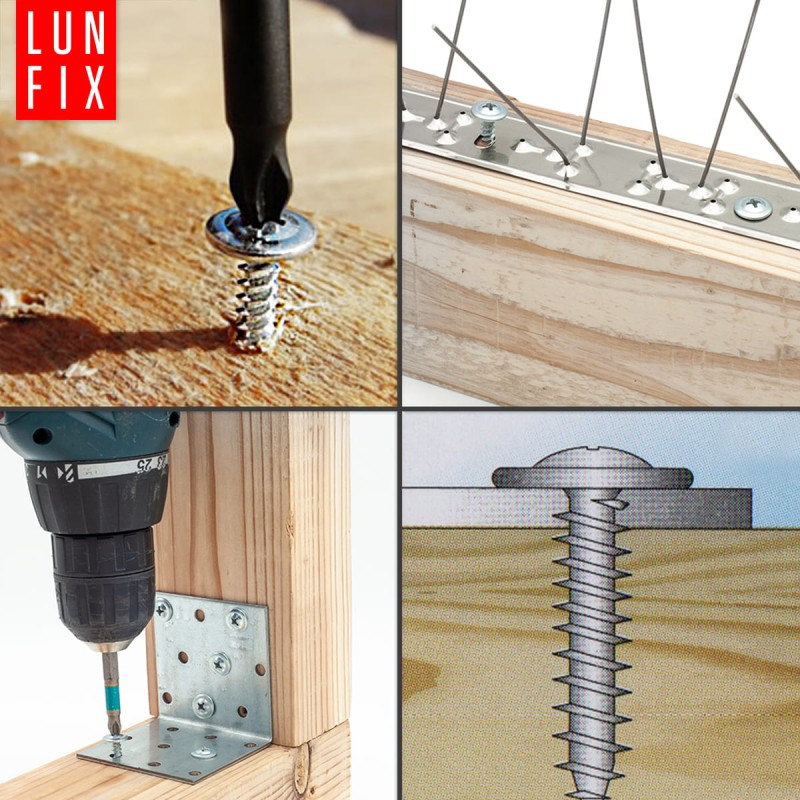 Wkręty samogwintujące 4,2x25mm z łbem podkładkowym do metalu WPC 500szt.