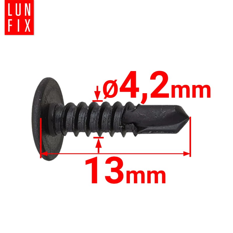 Wkręty samowiercące do metalu 4,2x13 fosfatowane 1000szt.