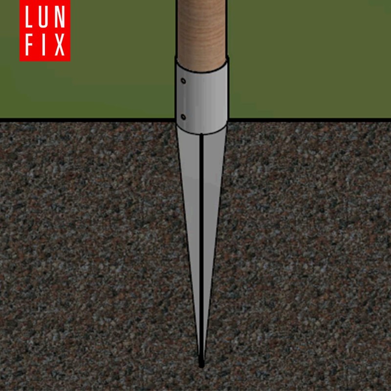 Zestaw podstawa słupa okrągła 100 + wkręty