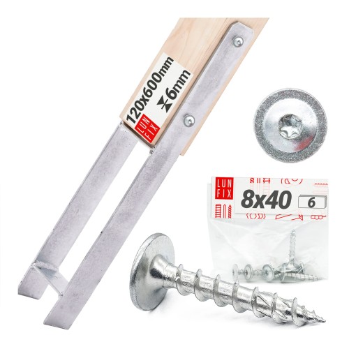 Pied de poteau H 120 mm galvanisé - LUN FIX