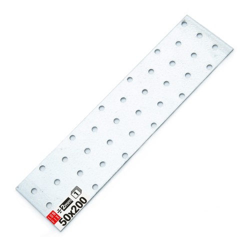 Plaque d’assemblage perforée 50x200x2 galvanisée 1 pièce - LUN FIX