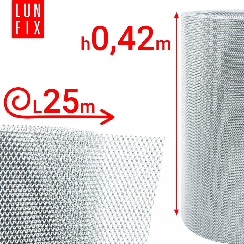 Siatka do dennic oczko 4x3mm  fi0,6mm h42cm 25mb