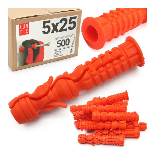 Cheville à expansion 5x25 mm 500 pièces - LUN FIX