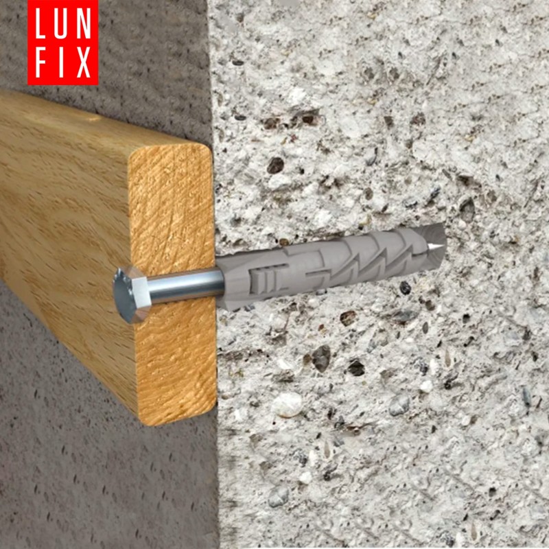 Kołki rozporowe 10x50 mm z wkrętem z łbem sześciokątnym 6x70 mm 50szt.