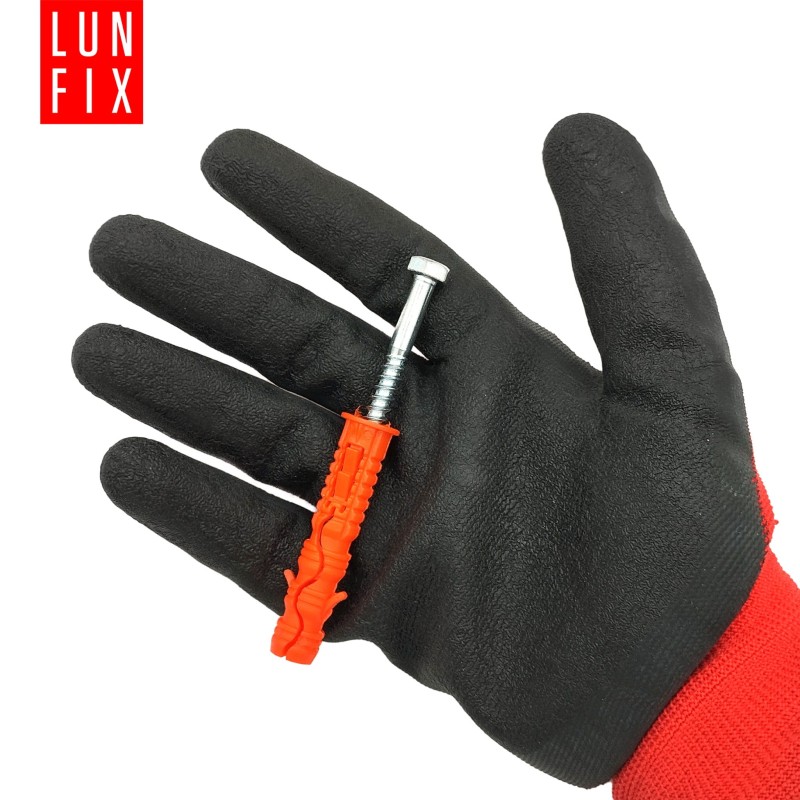 Kołki rozporowe 10x50 mm z wkrętem z łbem sześciokątnym 6x120 mm 50szt.