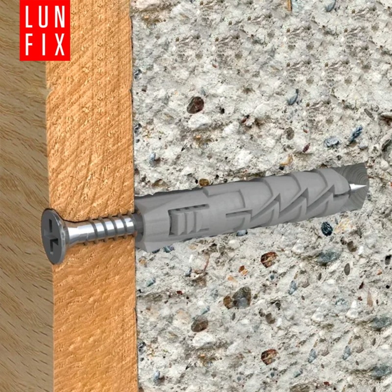 Kołki rozporowe 10x50 mm z wkrętem z łbem stożkowym 6x120 mm 100szt.