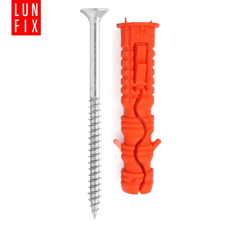 Kołki rozporowe 8x40 mm z wkrętem z łbem stożkowym 5x100 mm 100szt.