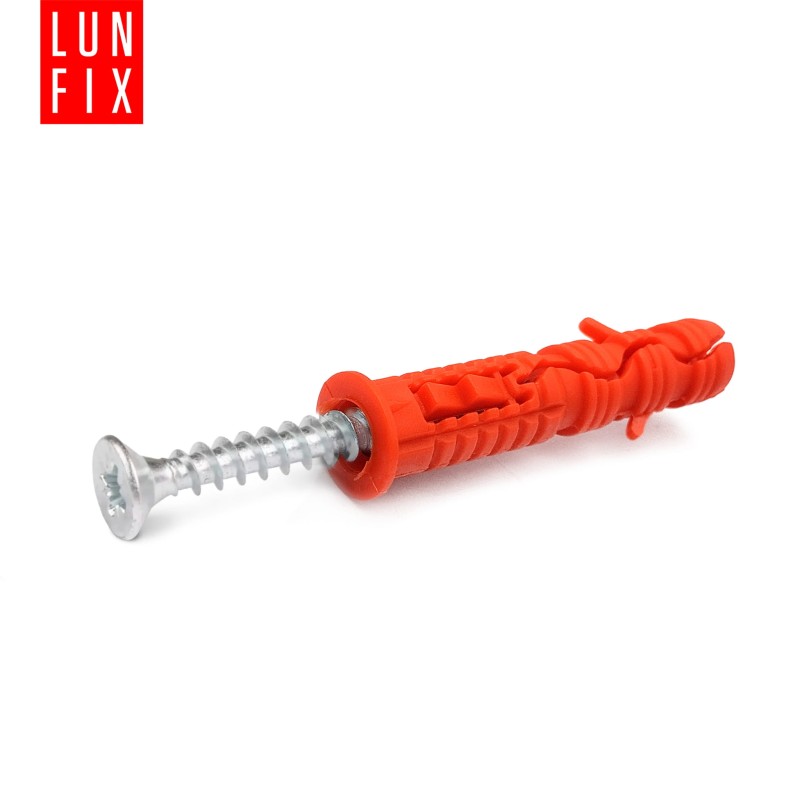 Kołki rozporowe 8x40 mm z wkrętem z łbem stożkowym 5x60 mm 100szt.