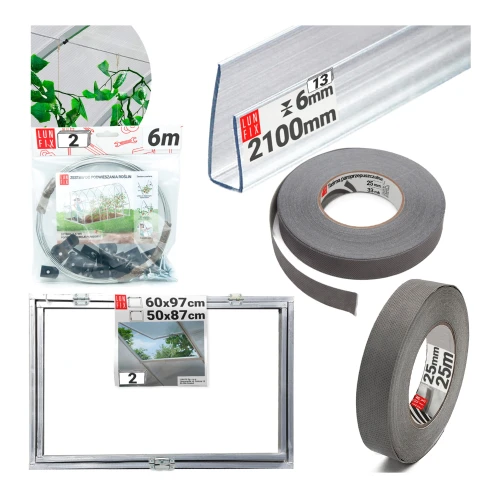 Kit OPTIMA serre forme maison - 6 mm - 10 m - LUN FIX