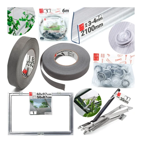 Kit DELUXE serre forme maison - 4 mm - 4 m - LUN FIX